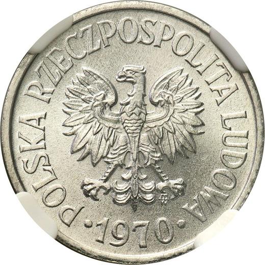 Obverse 20 Groszy 1970 MW -  Coin Value - Poland, Peoples Republic