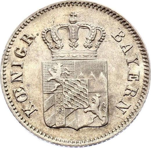 Awers monety - 6 krajcarów 1852 - cena srebrnej monety - Bawaria, Maksymilian II