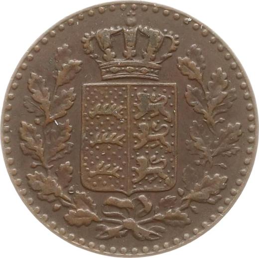 Аверс монеты - 1/2 крейцера 1863 года "Тип 1858-1864" - цена  монеты - Вюртемберг, Вильгельм I