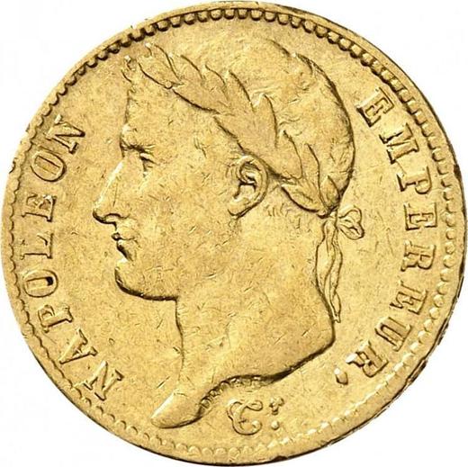 Аверс монеты - 20 франков 1812 года L "Тип 1809-1815" Байонна - цена золотой монеты - Франция, Наполеон I