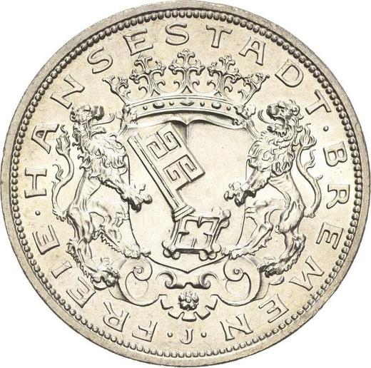 Anverso 5 marcos 1906 J "Bremen" - valor de la moneda de plata - Alemania, Imperio alemán