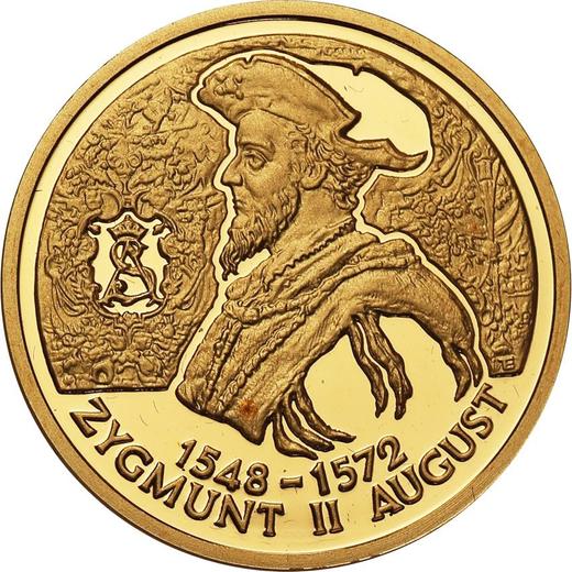 Reverso 100 eslotis 1999 MW ET "Segismundo II Augusto" - valor de la moneda de oro - Polonia, República moderna