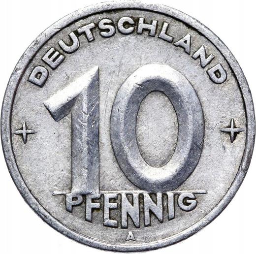 Аверс монеты - 10 пфеннигов 1949 года A - цена  монеты - Германия, ГДР