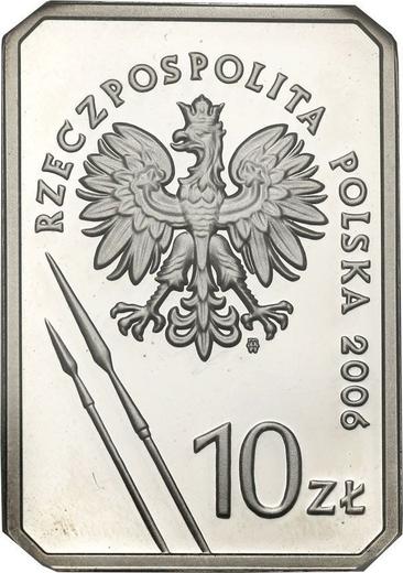 Anverso 10 eslotis 2006 MW ET "Jinete de los Piastas" - valor de la moneda de plata - Polonia, República moderna