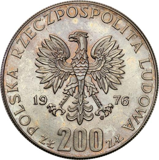 Obverse Pattern 200 Zlotych 1976 MW "XXI Summer Olympic Games - Montreal 1976" Nickel - Poland, Peoples Republic