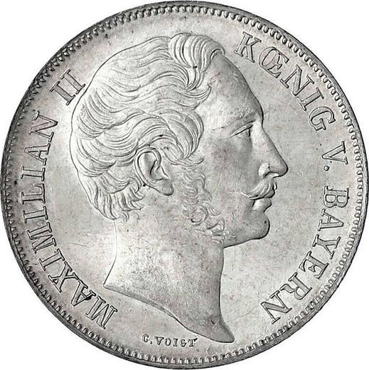Awers monety - 1 gulden 1848 - cena srebrnej monety - Bawaria, Maksymilian II