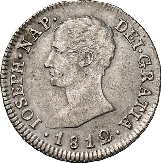 Avers 4 Reales 1812 S LA - Silbermünze Wert - Spanien, Joseph Bonaparte