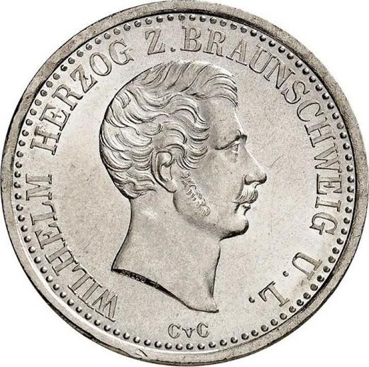 Аверс монеты - Талер 1839 года CvC - цена серебряной монеты - Брауншвейг-Вольфенбюттель, Вильгельм