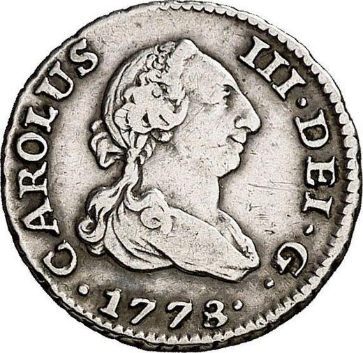 Obverse 1/2 Real 1778 M PJ - Silver Coin Value - Spain, Charles III