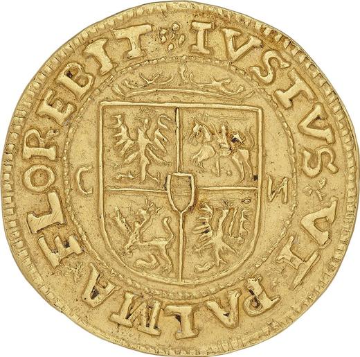 Reverso Ducado 1528 CN - valor de la moneda de oro - Polonia, Segismundo I el Viejo