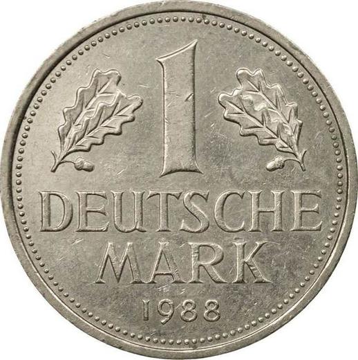 Obverse 1 Mark 1988 J -  Coin Value - Germany, FRG