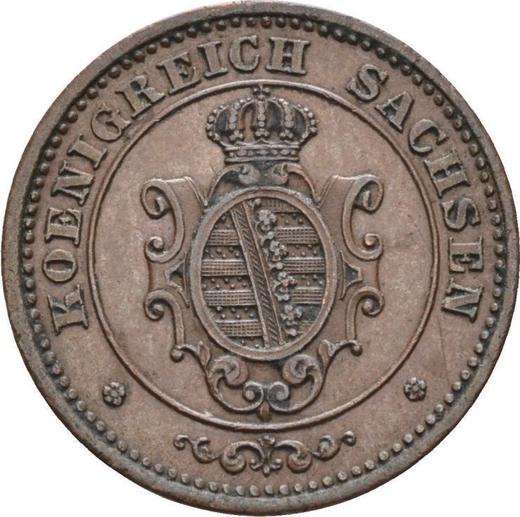 Obverse 2 Pfennig 1863 B -  Coin Value - Saxony-Albertine, John
