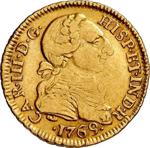 Awers monety - 1 escudo 1769 LM JM - cena złotej monety - Peru, Karol III