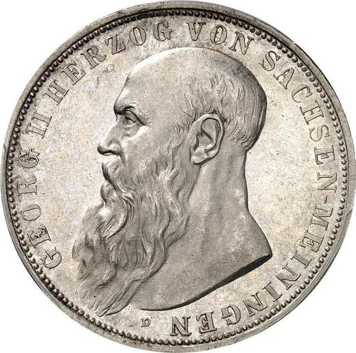 Anverso 3 marcos 1913 D "Sajonia-Meiningen" - valor de la moneda de plata - Alemania, Imperio alemán