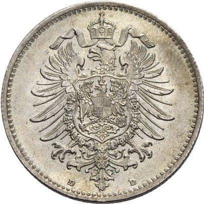 Reverso 1 marco 1886 D "Tipo 1873-1887" - valor de la moneda de plata - Alemania, Imperio alemán