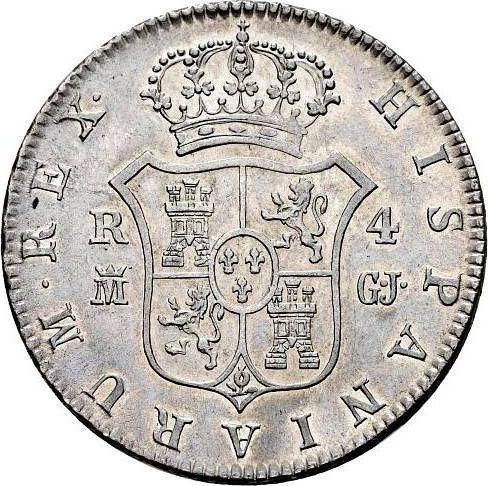 Reverso 4 reales 1814 M GJ "Tipo 1812-1833" - valor de la moneda de plata - España, Fernando VII