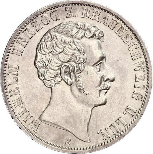 Awers monety - Talar 1871 B - cena srebrnej monety - Brunszwik-Wolfenbüttel, Wilhelm