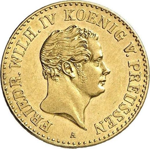 Аверс монеты - 1/2 фридрихсдора 1842 года A - цена золотой монеты - Пруссия, Фридрих Вильгельм IV