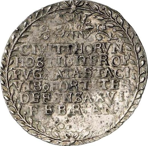 Reverso Tálero 1629 "Asedio de Torun" - valor de la moneda de plata - Polonia, Segismundo III