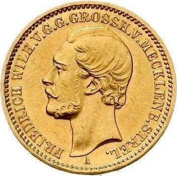 Аверс монеты - 20 марок 1873 года A "Мекленбург-Штрелиц" - цена золотой монеты - Германия, Германская Империя