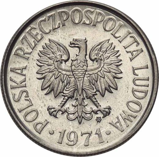 Anverso 50 groszy 1971 MW - valor de la moneda  - Polonia, República Popular