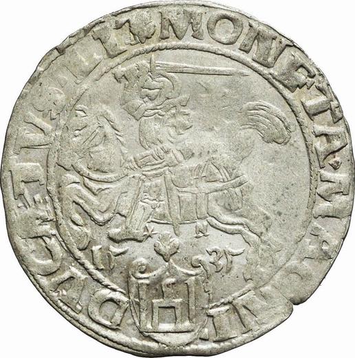 Awers monety - 1 grosz 1535 N "Litwa" - cena srebrnej monety - Polska, Zygmunt I Stary
