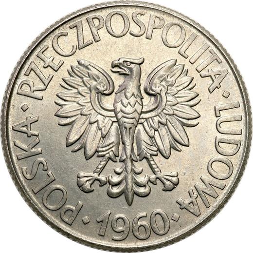 Аверс монеты - Пробные 10 злотых 1960 года "200 лет со дня смерти Тадеуша Костюшко" Никель - цена  монеты - Польша, Народная Республика