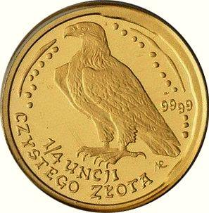 Reverso 100 eslotis 2006 MW NR "Pigargo europeo" - valor de la moneda de oro - Polonia, República moderna