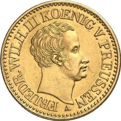 Аверс монеты - 2 фридрихсдора 1828 года A - цена золотой монеты - Пруссия, Фридрих Вильгельм III