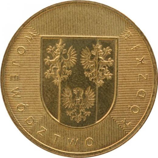 Реверс монеты - 2 злотых 2004 года MW "Лодзинское воеводство" - цена  монеты - Польша, III Республика после деноминации