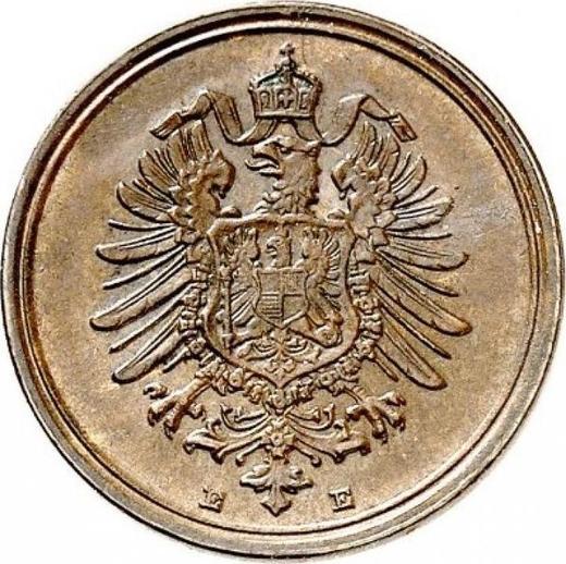 Reverso 1 Pfennig 1885 E "Tipo 1873-1889" - valor de la moneda  - Alemania, Imperio alemán