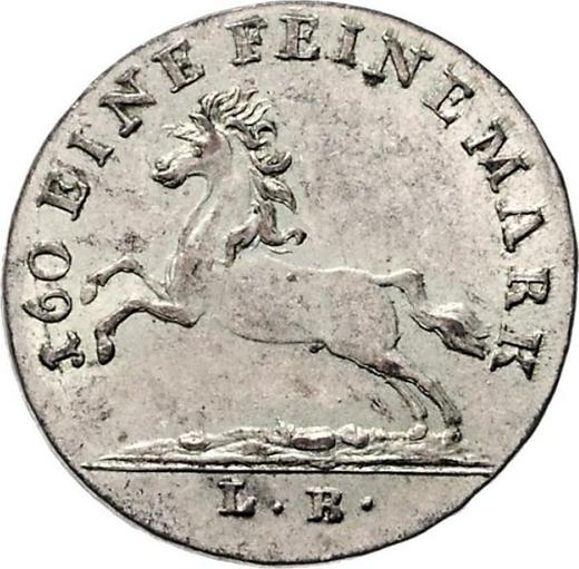 Аверс монеты - 3 мариенгроша 1820 года L.B. - цена серебряной монеты - Ганновер, Георг III