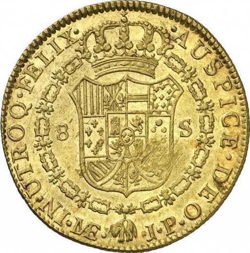 Revers 8 Escudos 1810 JP - Goldmünze Wert - Peru, Ferdinand VII