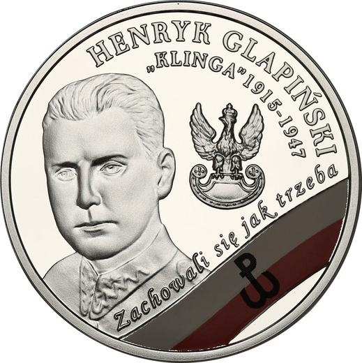 Reverso 10 eslotis 2017 MW "Henryk Glapiński 'Klinga'" - valor de la moneda de plata - Polonia, República moderna
