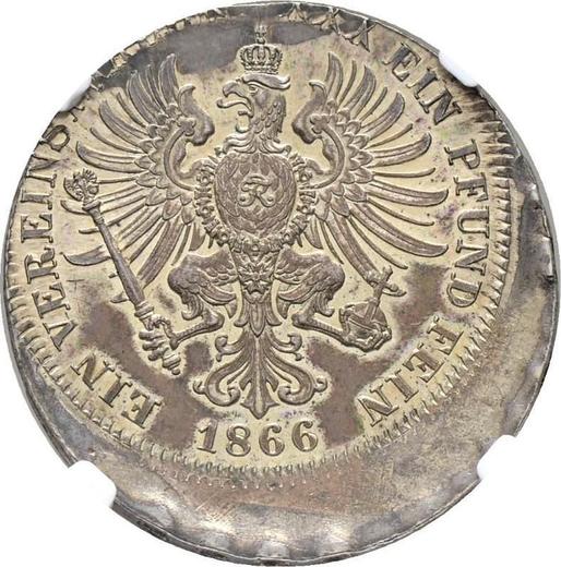 Rewers monety - Talar 1864-1871 Przesunięcie stempla - cena srebrnej monety - Prusy, Wilhelm I