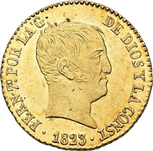 Obverse 80 Reales 1823 B SP - Gold Coin Value - Spain, Ferdinand VII