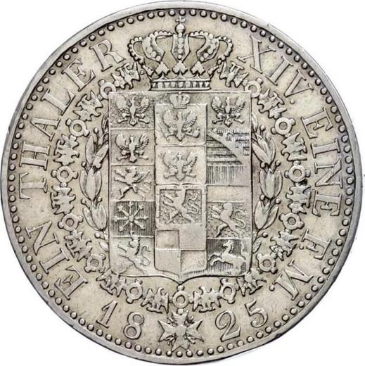 Реверс монеты - Талер 1825 года A - цена серебряной монеты - Пруссия, Фридрих Вильгельм III