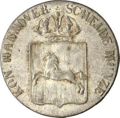 Аверс монеты - 1/24 талера 1838 года B - цена серебряной монеты - Ганновер, Эрнст Август