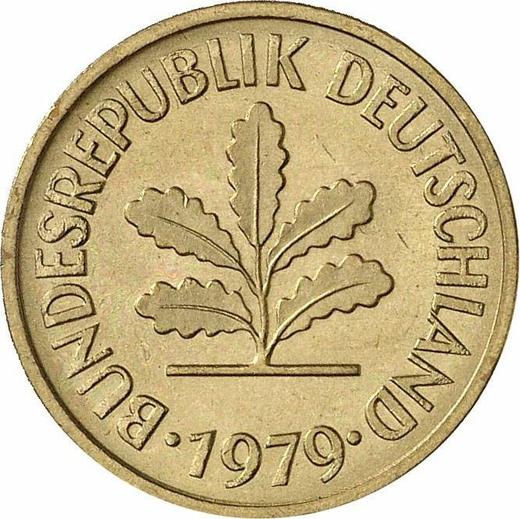 Реверс монеты - 5 пфеннигов 1979 года G - цена  монеты - Германия, ФРГ