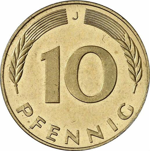 Аверс монеты - 10 пфеннигов 1983 года J - цена  монеты - Германия, ФРГ