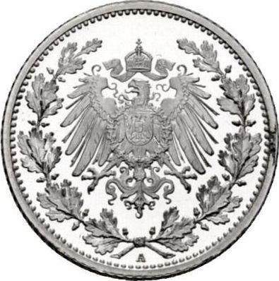 Reverse 1/2 Mark 1912 A "Type 1905-1919" - Silver Coin Value - Germany, German Empire