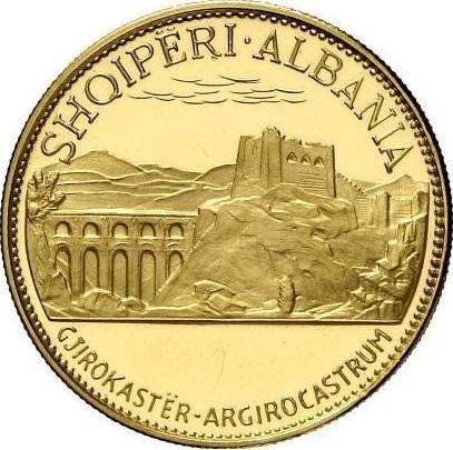 Anverso 50 leke 1970 "Gjirokastra" - valor de la moneda de oro - Albania, República Popular