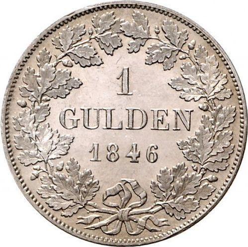 Rewers monety - 1 gulden 1846 - cena srebrnej monety - Wirtembergia, Wilhelm I