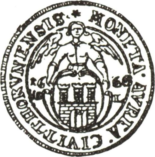 Реверс монеты - Дукат 1660 года HDL "Торунь" - цена золотой монеты - Польша, Ян II Казимир