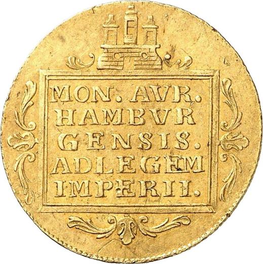 Реверс монеты - 2 дуката 1800 года - цена  монеты - Гамбург, Вольный город