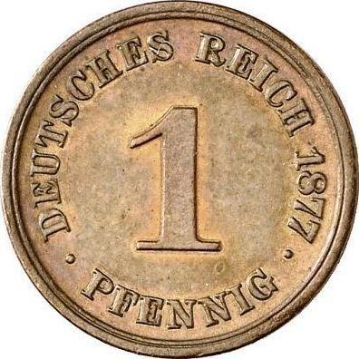 Аверс монеты - 1 пфенниг 1877 года B "Тип 1873-1889" - цена  монеты - Германия, Германская Империя