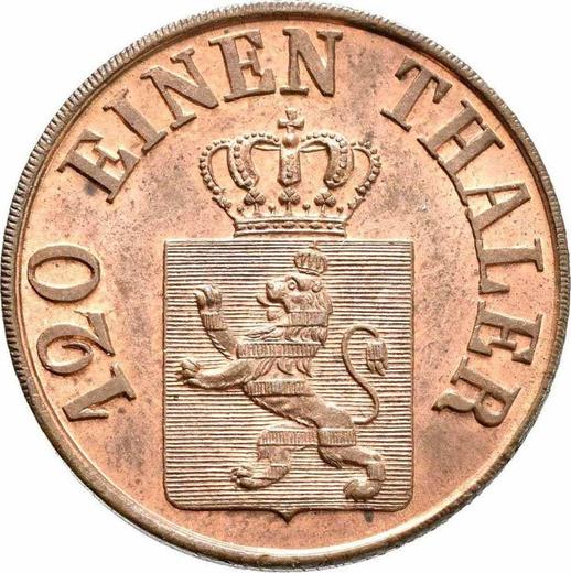 Аверс монеты - 3 геллера 1852 года - цена  монеты - Гессен-Кассель, Фридрих Вильгельм I