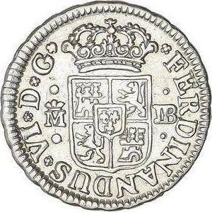 Anverso Medio real 1749 M JB - valor de la moneda de plata - España, Fernando VI