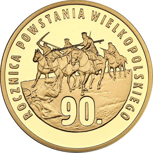 Reverso 200 eslotis 2008 MW UW "90 aniversario de la Sublevación de Gran Polonia" - valor de la moneda de oro - Polonia, República moderna