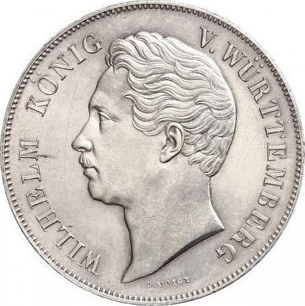 Аверс монеты - 2 гульдена 1854 года - цена серебряной монеты - Вюртемберг, Вильгельм I